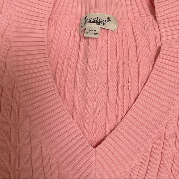 JESSICA SPORT baby-pink knit sweater - Picture 2 of 2